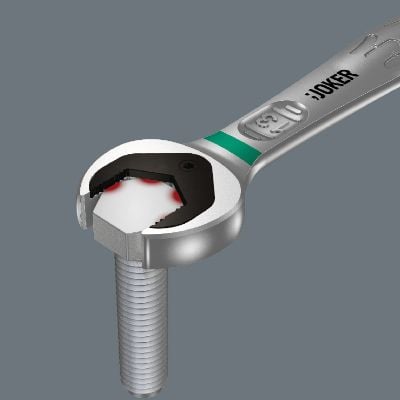 Wera Joker, 12 mm, Rustfrit stål, Chrom-molybdæn stål, Krom, Mat, Tyskland