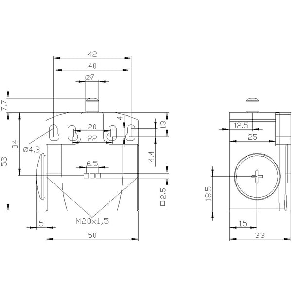 Siemens 3SE52421KC05 3SE5242-1KC05 Asentokytkin 3 A, kupumäinen iskuri, tefloninen iskuri, IP66, IP67, 1 kpl, muovi, IP66, IP67, 43 mm, 67 mm, 118 ...