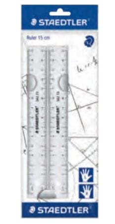STAEDTLER Mars 562 PB - Linjal - 15 cm - gjennomsiktig (en pakke 2)