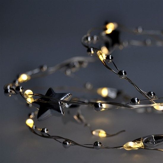 Solight Solight joulutähti glitter, kulta, metalli, 14x LED, 2x AA