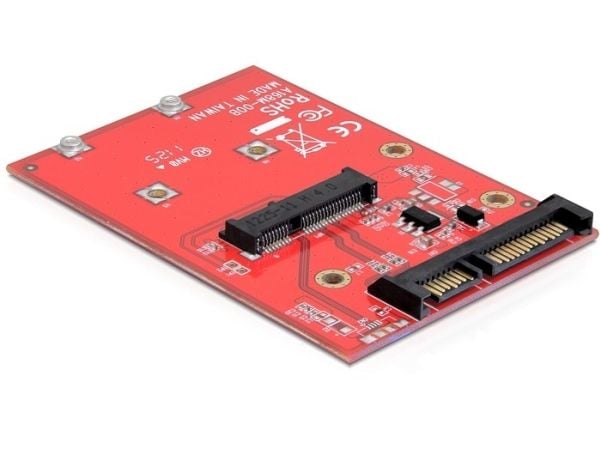 Delock Converter SATA 22 pin > mSATA with 2.5" Frame - Liitäntäsovitin - mSATA - mSATA - SAS 6Gb/s, SATA 6Gb/s