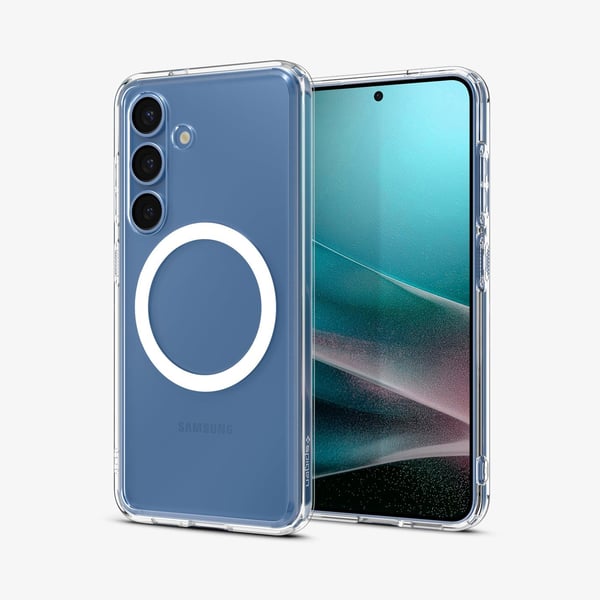 Spigen Ultra Hybrid (MagFit), deksel, Samsung, Galaxy S25, 15,8 cm (6,2"), gjennomsiktig, Hvid