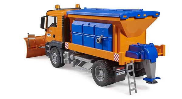 Bruder 03785 MAN TGS talvikunnossapidon leikkikuorma-auto lumiauralla