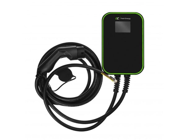 Green Cell ladeboks 22 kW Type 2 - 3-faset, 32A - 6 meter ladekabel