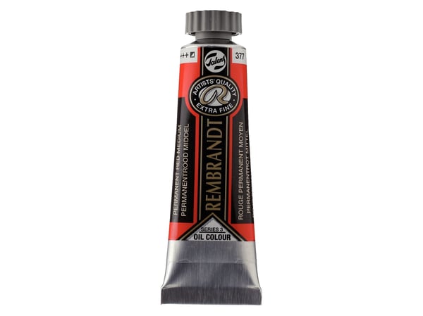 Rembrandt oljemaling tube Permanent Red Medium 377