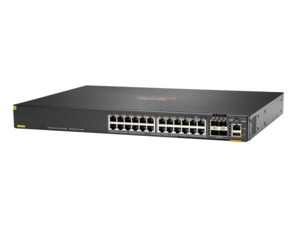 Aruba 6300F 24-port 1GbE Class 4 PoE & 4-port SFP56, Hallittu, L3, Gigabit Ethernet (10/100/1000), Power over Ethernet -tuki, Telineasennus, 1U