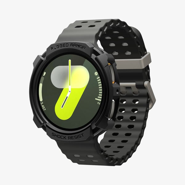 Spigen Rugged Armor, Boks, SmartWatch, Sort, Samsung, Watch 8 (44mm), Termoplastisk polyuretan (TPU)