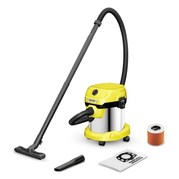 Kärcher WD 2 Plus S V-15/4/18/C, 1000 W, Tynnyri-imuri, Kuiva ja märkä, Pölypussi, 15 L, Vaahto