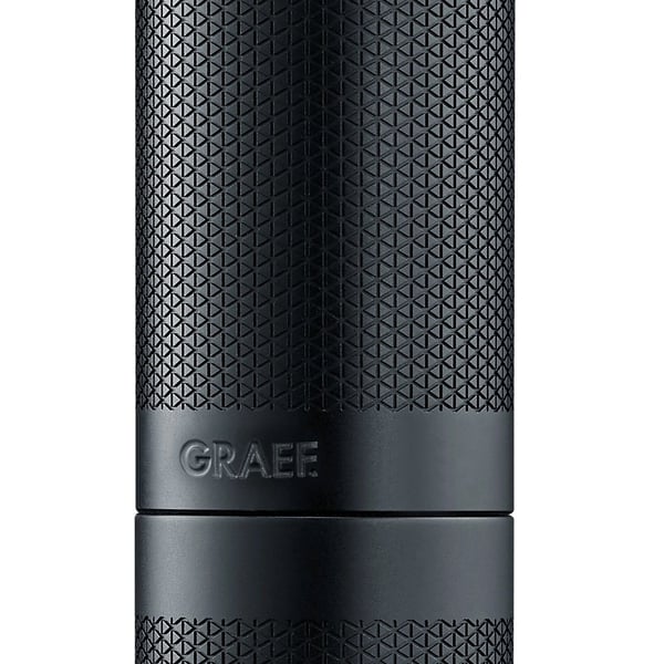 Graef MCM12EU, Jauhatusterä, 25 g, musta, Ruostumaton teräs, Puu, 600 g, 54 mm