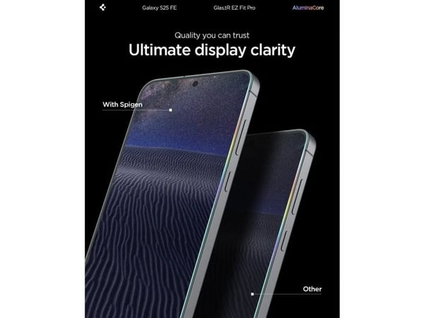Spigen GLAS.tR EZ Fit Pro HD, Samsung, Galaxy S25 FE, Gjennomsiktig, 1 stykker