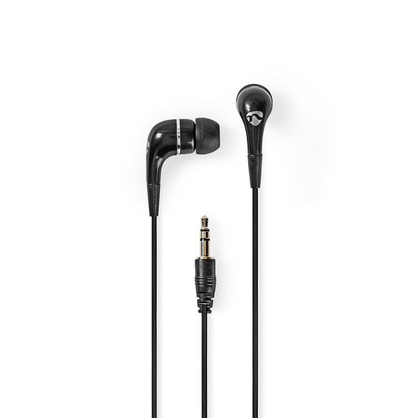 Nedis HPWD1001BK, Langallinen, Musiikki, 20 - 20000 Hz, 13 g, Kuulokkeet, Musta, Hopea