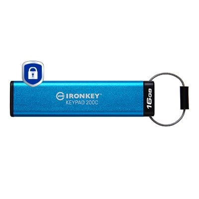Kingston IronKey Keypad 200C USB-minne 16 GB USB-C AES-256-krypterat