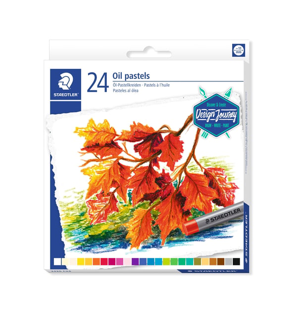 Farveblyant Staedtler Olie pastel ass. farver m/24 stk.