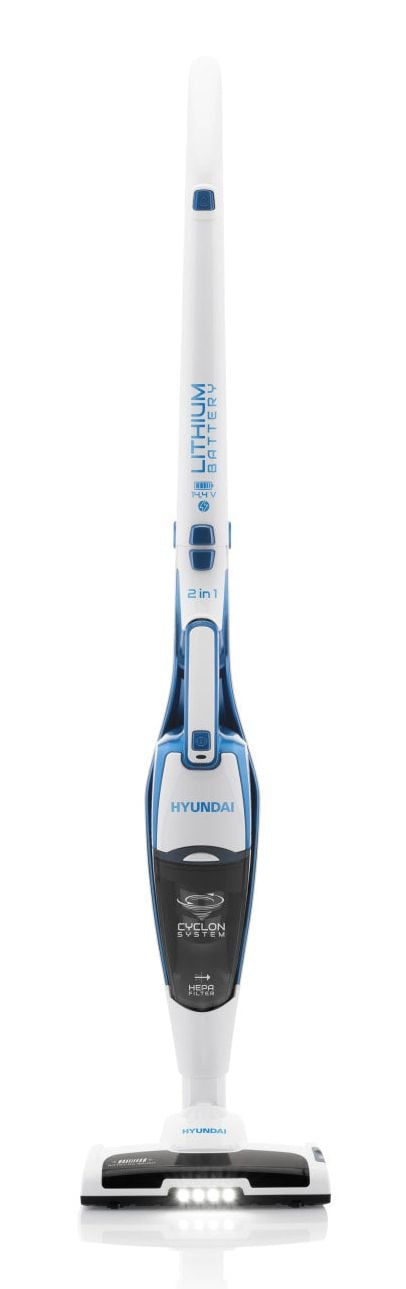 Hyundai VC 914 2-i-1 trådløs skaftstøvsuger 0,5 l HEPA-filter, poseløs, hvit/blå