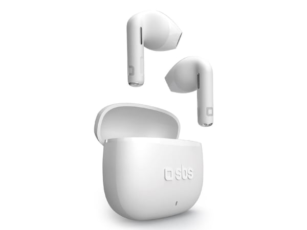 SBS TEEARTWSGOPODSW, True Wireless Stereo (TWS), Puhelut/Musiikki, 50 g, Kuulokkeet, Valkoinen