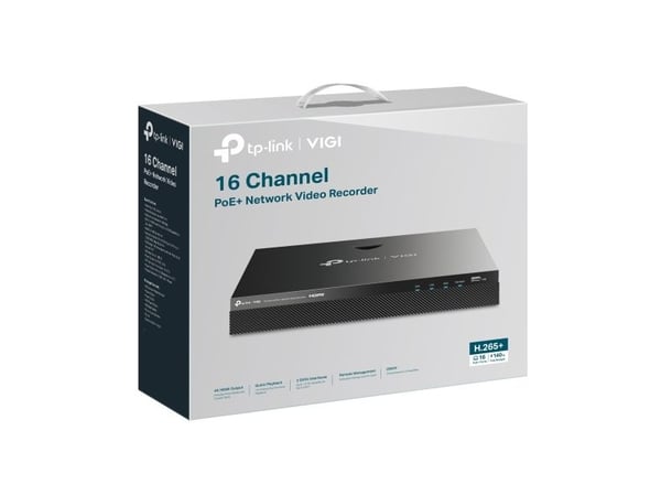 TP-Link VIGI VIGINVR2016H-16MP4TB, 16 kanavaa, 3840 x 2160 pikseliä, 16 kanavaa, 720p, 1080p, 2160p, 3840x2160/30Hz, 1920x1080/60Hz, 1680x1050/60Hz...