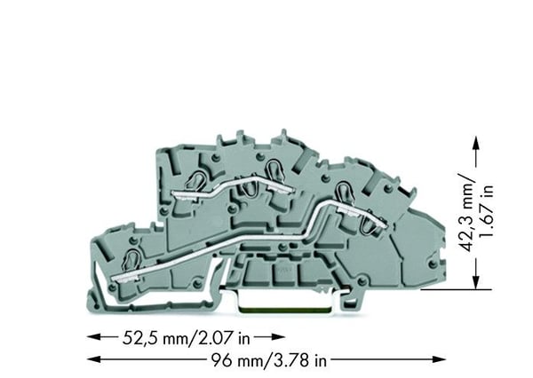 Wago 2003-7642, 5,2 mm, 96 mm, 42,3 mm, 400 V