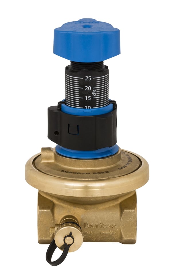 Danfoss ASV-PV-4G DN32 - 5-25kPa KVS 6,3-indregulering ventil differenstryk reg.