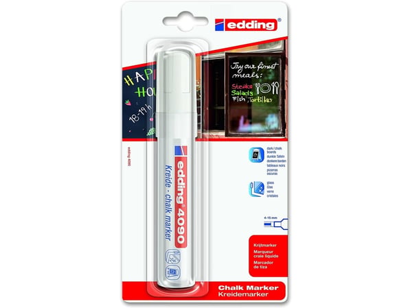 Edding 4090, Vit, Mejsel, Luktfri, 1 styck