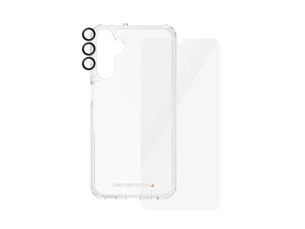 PanzerGlass - 3-i-1-skyddspaket - baksidesskydd för mobiltelefon - ultrabred storlek med EasyAligner - D3O Bio, återvunnen plast - med skärm- och o...