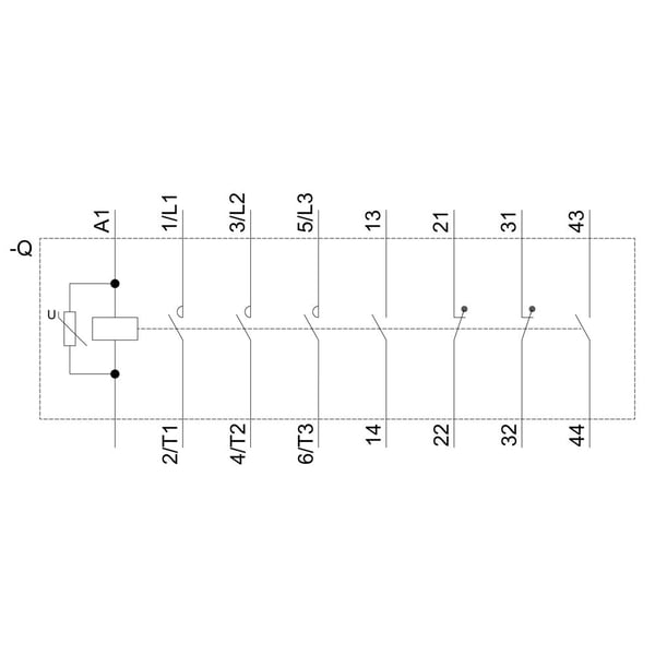 Siemens 3RT2025-2DB44-3MA0 teho-ohjain, 3 sulkevaa kosketinta, 690 V/AC, 1 kpl, 102 mm, 54 mm, 108,5 mm, 163 mm, 705 g, 1 kpl