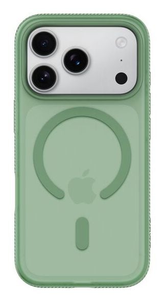 Belkin SheerForce Grip Series - Baksidedeksel for mobiltelefon - MagSafe-samsvar - laget av resirkulerte materialer - pistasiegrønn - for Apple iPh...
