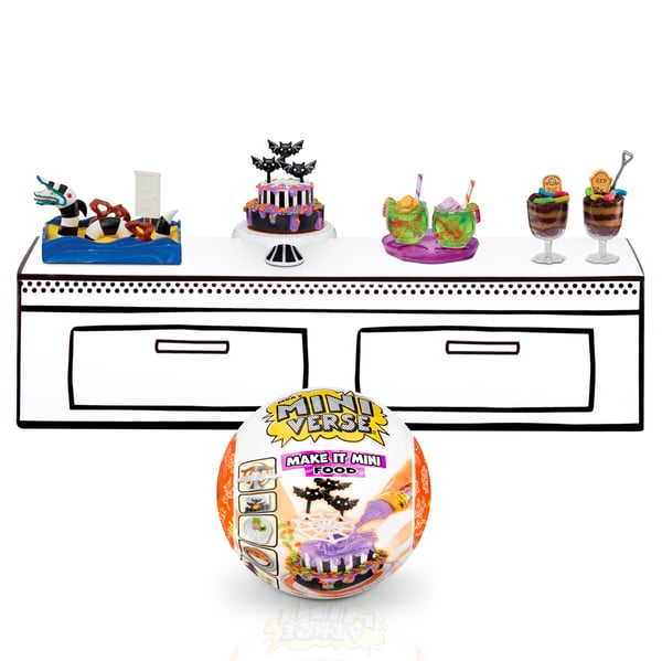Miniverse Make It Mini Diner: Halloween Licensed WB Theme in PDQ, 8 År, Flerfarvet, Plast