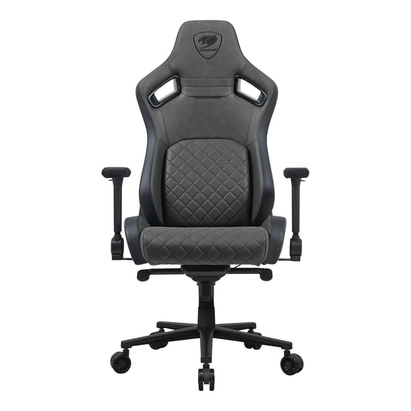 COUGAR CGR-DSF-GRB, Universal spelstol, 150 kg, Klädd sits, Stoppat ryggstöd, Svart / Grå, Svart