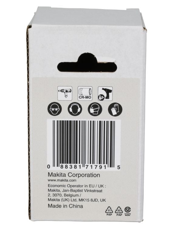 Makita E-22305, Slaghylsa, Svart, 1 huvuden, 3/8", Metrisk, 32 mm