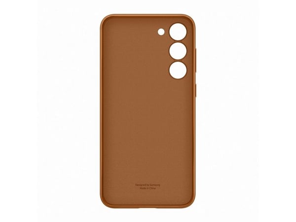 Samsung EF-VS916 - Baksidedeksel for mobiltelefon - ekte skinn - kamelhårfarget - for Galaxy S23+
