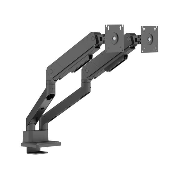 Deltaco ARM-536-2 dubbel skärmhållare 17–35 tum, gasfjäder 16 kg, svart