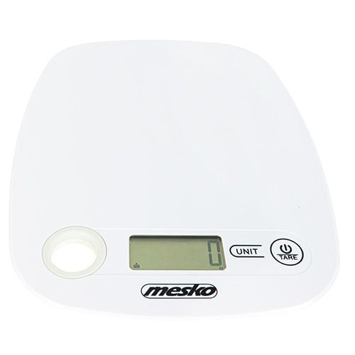 Mesko Home MS 3159w, Elektronisk kjøkkenvekt, 5 kg, 1 g, Hvit, Benkeplate, Oval