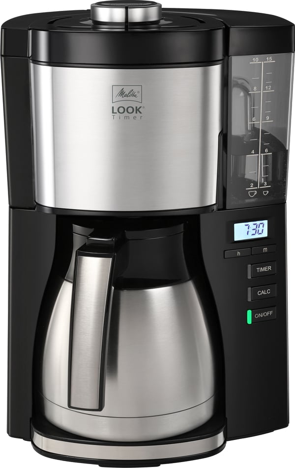 Melitta 1025-18, Kaffebrygger (drypp), 1,375 l, 1000 W, Svart, Sølv