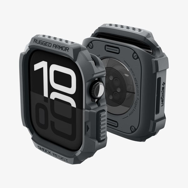 Spigen Rugged Armor 2, Ask, Smartwatch, Grå, Apple, Apple Watch 10/11 (46mm), Termoplastisk polyuretan (TPU)
