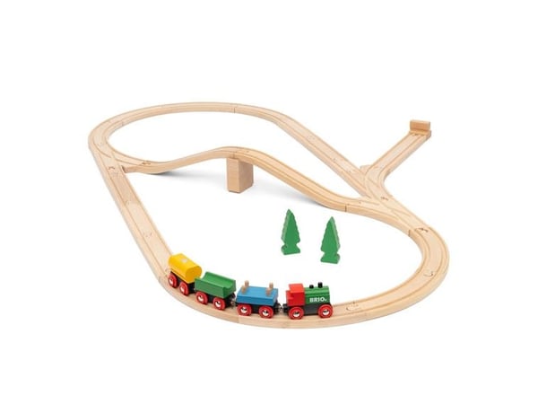 BRIO 36036 65-vuotisjuhlan junaratasetti, 32 osaa, 2+