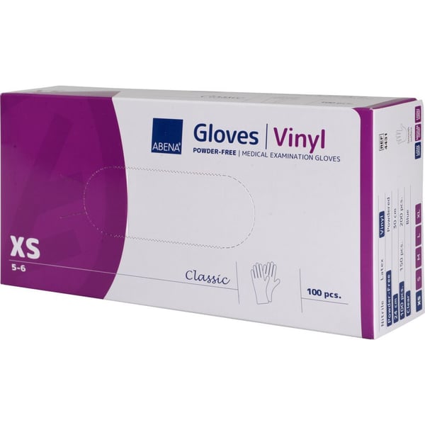 Tutkimuskäsine, ABENA Classic, XS, kirkas, vinyyli, puuteriton - (100 kpl)