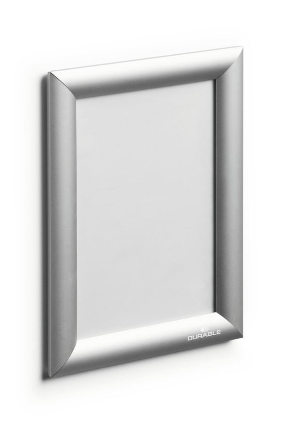 Durable 479523, Enkel bilderamme, Aluminium, Plast, Isopor, Sølv, Vegg, 12,9 x 19 cm, Rektangulær