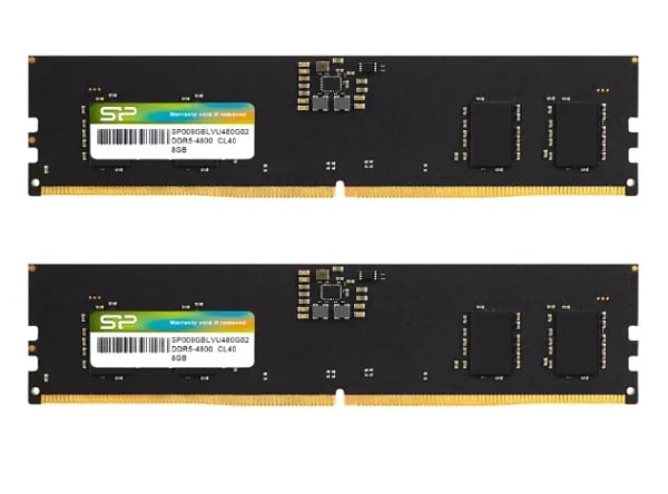 SILICON POWER - DDR5 - sett - 32 GB: 2 x 16 GB - DIMM 288-pin - 4800 MHz / PC5-38400 - CL40 - 1.1 V - ikke-bufret - on-die ECC