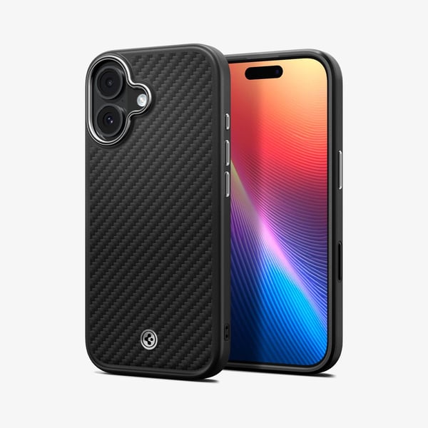 Spigen Enzo Aramid T (Mag Fit), Etui, Apple, iPhone 17, 16 cm (6.3"), Svart, Sølv