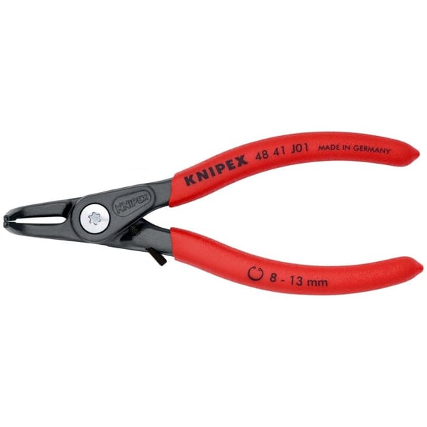 Knipex 48 41 J01, Låseringtang, 1,3 cm, Sort, Rød, 53 mm, 130 mm, 12 mm
