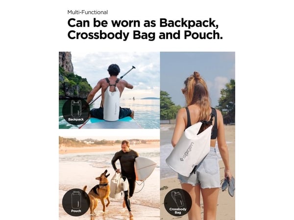 Spigen AquaShield WaterProof Dry Bag + A630, Backpacking, Strandaktiviteter, Camping, Canoeing, Kayaking, Vannsportsaktiviteter, Universell, Hvit, ...