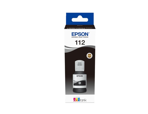 Epson EcoTank 112 - 127 ml - svart - original - påfyllnadsbläck - för EcoTank L11160, L15160, L6460, L6490, L6550, L6570, L6580, M15140; EcoTank Pr...