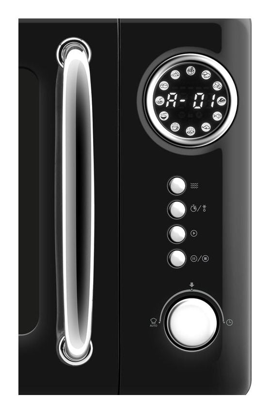 Eta Storio, Bänkdiskmaskin, Enbart mikrovågsugn, 20 l, 700 W, Knappar, Rotations-, Svart