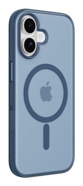 Belkin SheerForce Grip Series - Baksidesskydd för mobiltelefon - MagSafe-kompatibilitet - tillverkas av återvunna material - marin - för Apple iPho...