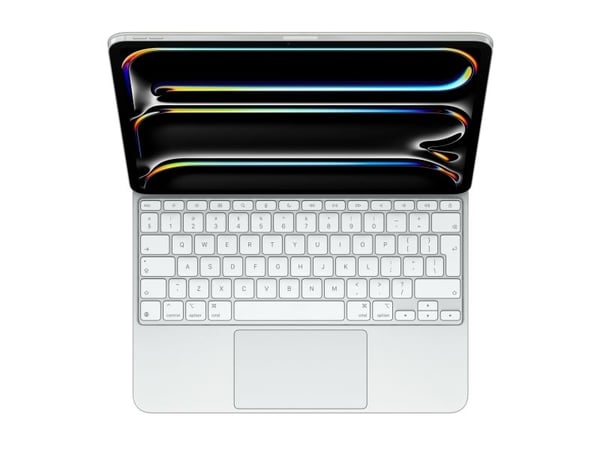 Apple Magic Keyboard - Tangentbord och foliefodral - med pekdyna - bakgrundsbelyst - Apple Smart connector - QWERTY - internationell engelska - vit