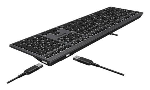 A4Tech Fstyler FX60H (White Backlit), Langallinen, USB, Näppäimen saksikytkin, QWERTY, LED, Harmaa