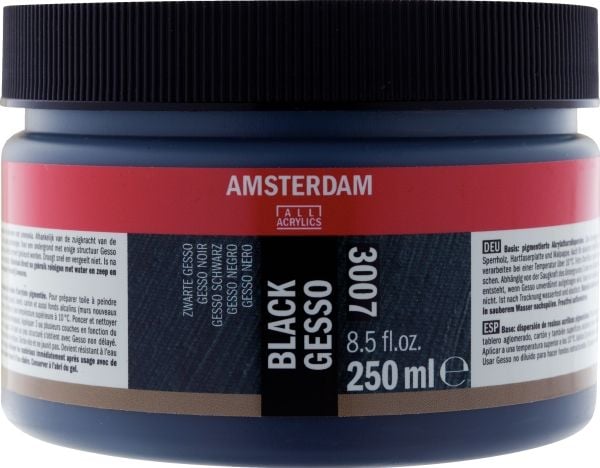 Amsterdam Svart gips 3007 krukke 250 ml
