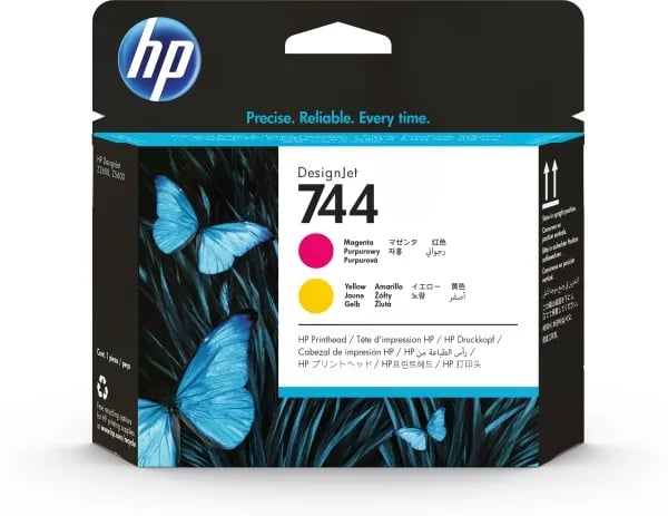 HP 744 Magenta/Yellow DesignJet Printhead, HP DesignJet Z2600 PostScript Printer, HP DesignJet Z5600 PostScript Printer, Termisk blekk-dyse, Fiolbl...