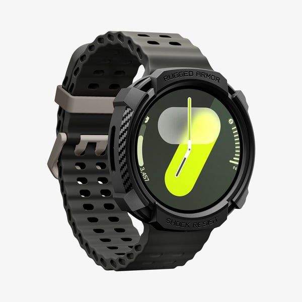 Spigen Rugged Armor, Boks, SmartWatch, Sort, Samsung, Watch 8 (44mm), Termoplastisk polyuretan (TPU)