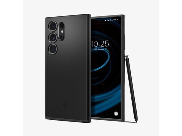Spigen Thin Fit - Baksidesskydd för mobiltelefon - polykarbonat, termoplastisk polyuretan (TPU) - svart - för Samsung Galaxy S24 Ultra